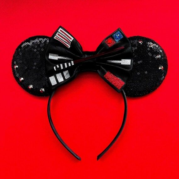 Mickey Ears Darth Vader Ears Star Wars Ears Mickey Mouse - Etsy | Etsy (US)