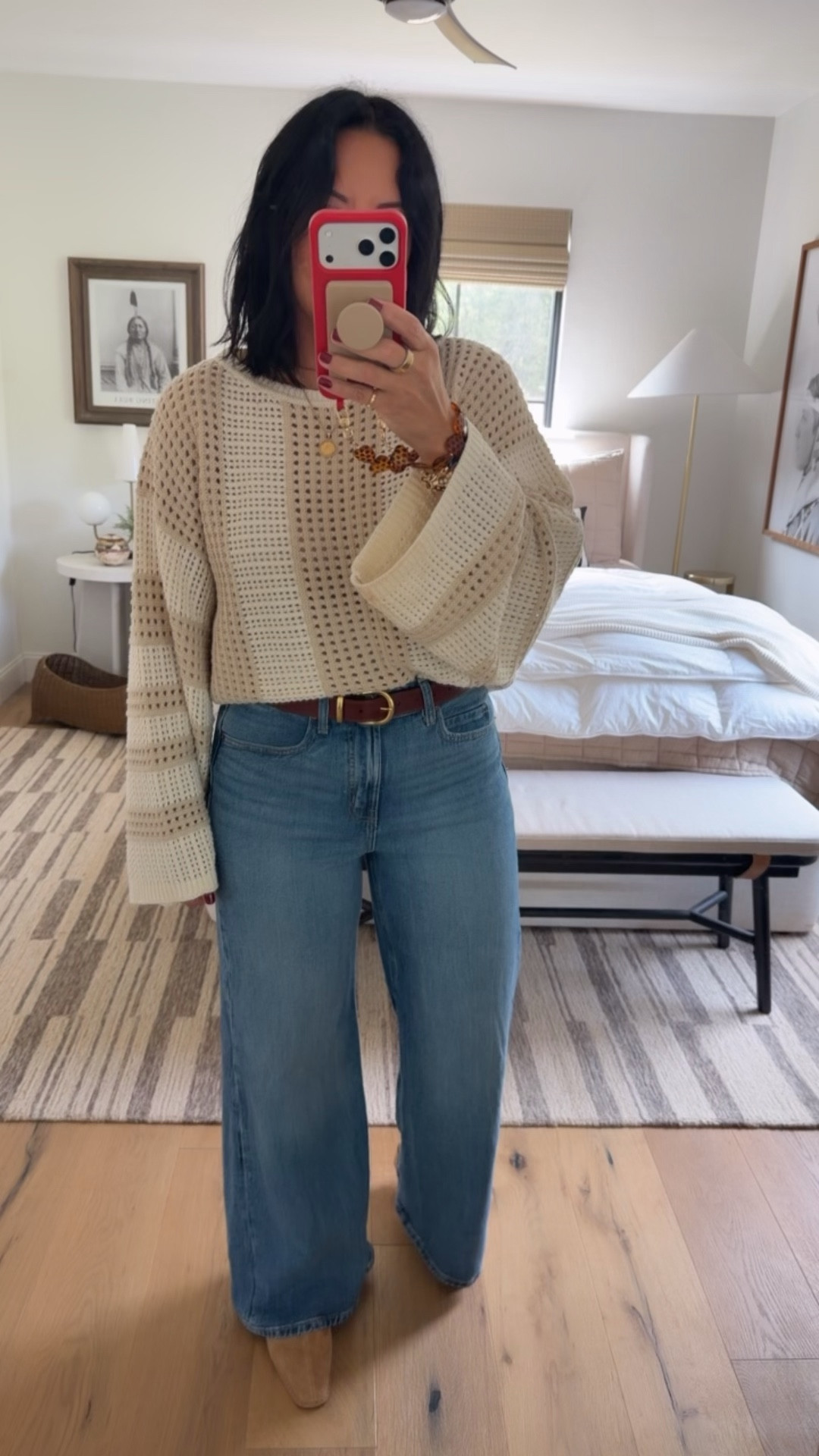 This top is finally online! I’m a size 8 and did a large in this sweater and a size 8 in the jeans (they fit tts). Shoes run a little big so size down if you are between sizes. 


#LTKootd #LTKWorkwear #LTKOver40