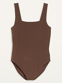 Fitted Sleeveless Square-Neck Bodysuit for Women | Old Navy (US)