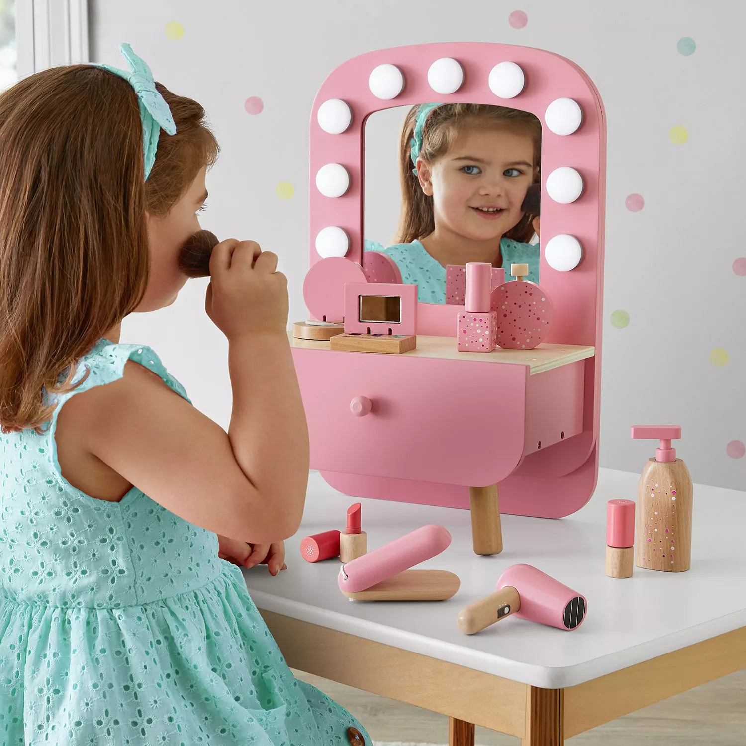 Member's Mark Kid's Mid-Century Modern Tabletop Vanity (Assorted Colors) | Sam's Club