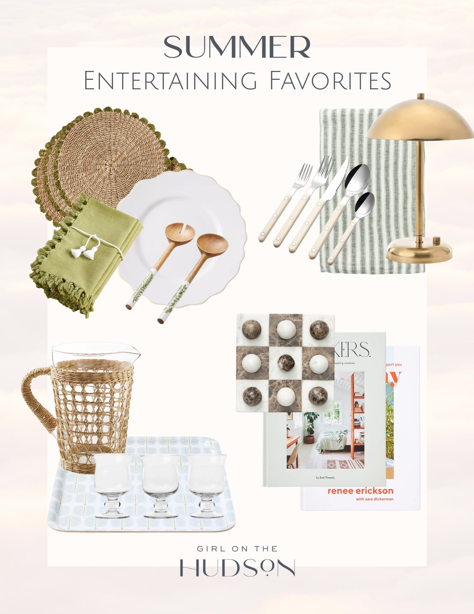 Bring the feeling of effortless summer entertaining home with a few beautiful staples. From woven textures and classic white serving pieces to linen napkins, cordless lighting, and timeless tabletop accents, these are the pieces I reach for all season long. Everything is designed to mix, match, and make hosting feel elevated without feeling overdone.
Summer entertaining, hosting essentials, table décor, outdoor entertaining, linen napkins, woven placemats, cordless table lamp, serving tray, white dinnerware, summer tablescape, home décor favorites, GirlOnTheHudson

#LTKHome #LTKSeasonal