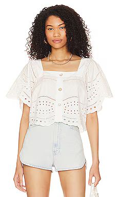 Rails Kit Top in White Eyelet Embroidery from Revolve.com | Revolve Clothing (Global)