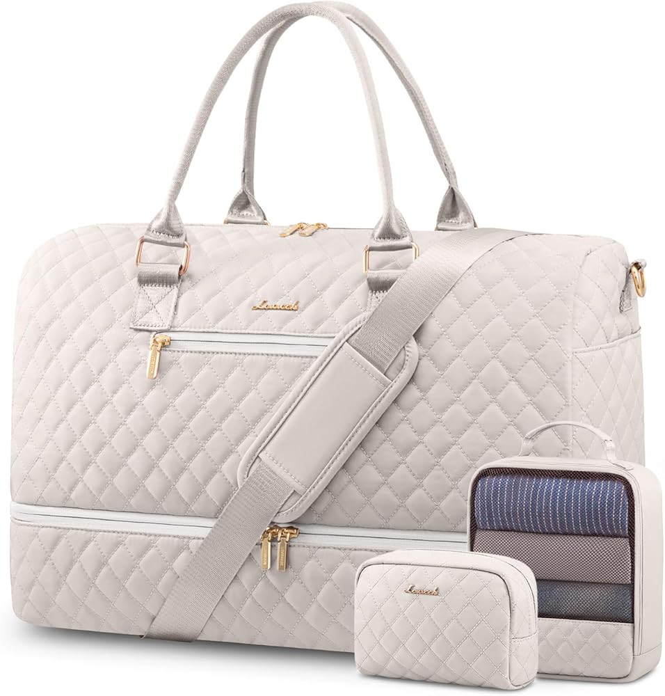 LOVEVOOK Travel Duffle Bag for Women, Weekender Overnight Bag with Shoe Compartment, Carry on Bag... | Amazon (US)