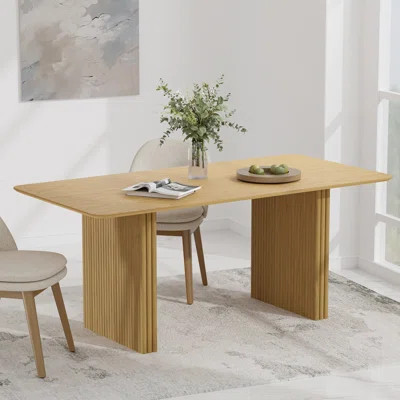 Oroza Rectangular Dining Table For Kitchen & Dining Room Table 4-6 Seats | Wayfair North America