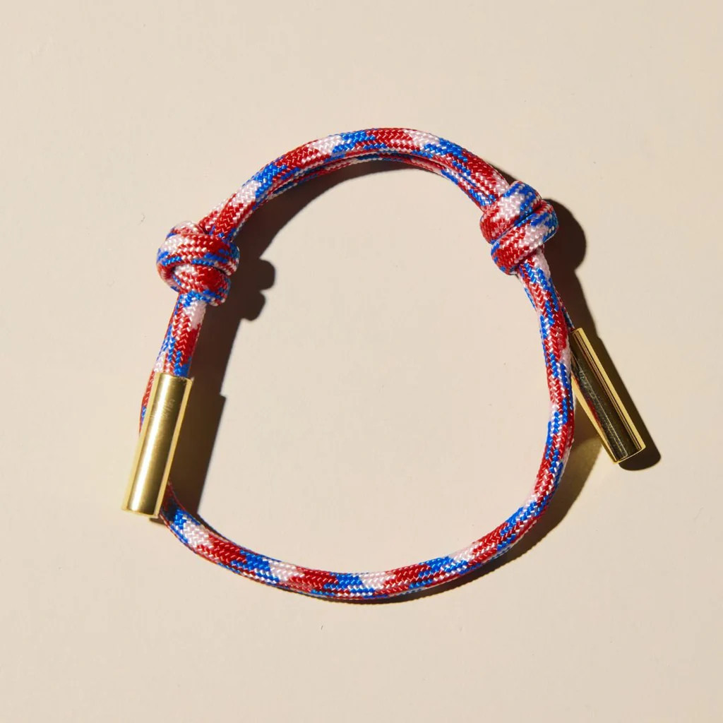 Red, White & Blue Cord Bracelet | Nickel and Suede