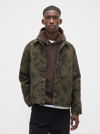 Floral Canvas Denim Overshirt | Gap (US)