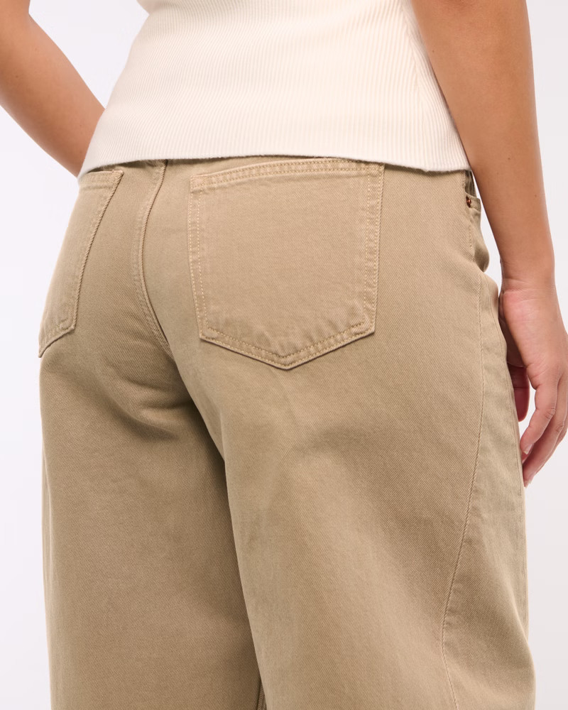 Women's Curve Love Mid Rise Barrel Jean | Women's Clearance | Abercrombie.com | Abercrombie & Fitch (US)