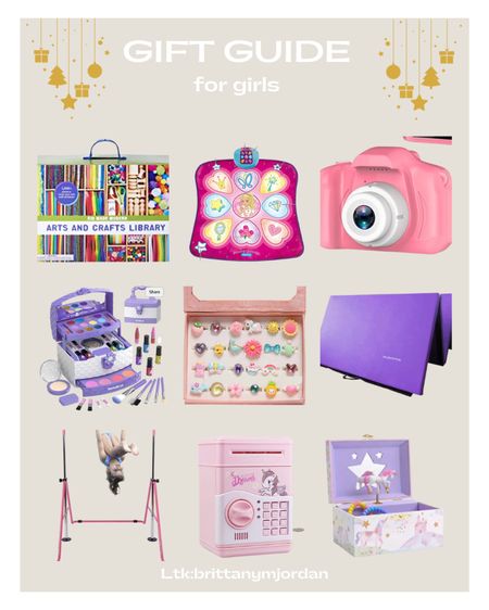 Gift guide for girls, arts and crafts, camera, makeup set, play rings, gymnastics, locker, music box 

#LTKSeasonal #LTKHoliday #LTKkids