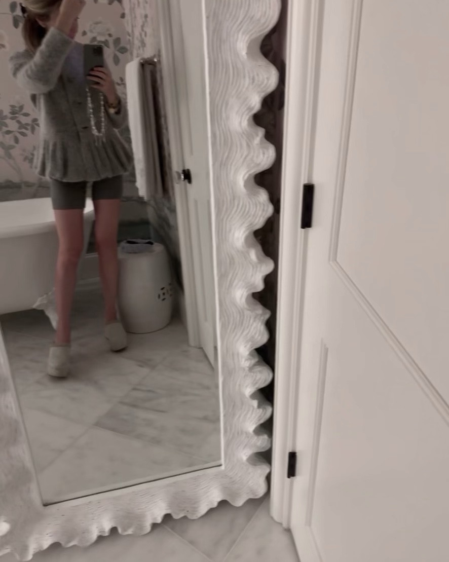 Carpool cozy. Wearing one of my favorite sweaters and the coziest knit shorts. 