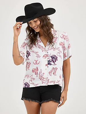 Women's Wrangler Retro® Cowgirl Camp Shirt | Wrangler
