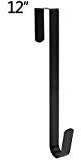 Sattiyrch 12" Wreath Hanger for Front Door Christmas Decoration Metal Over The Door Single Hook, ... | Amazon (US)
