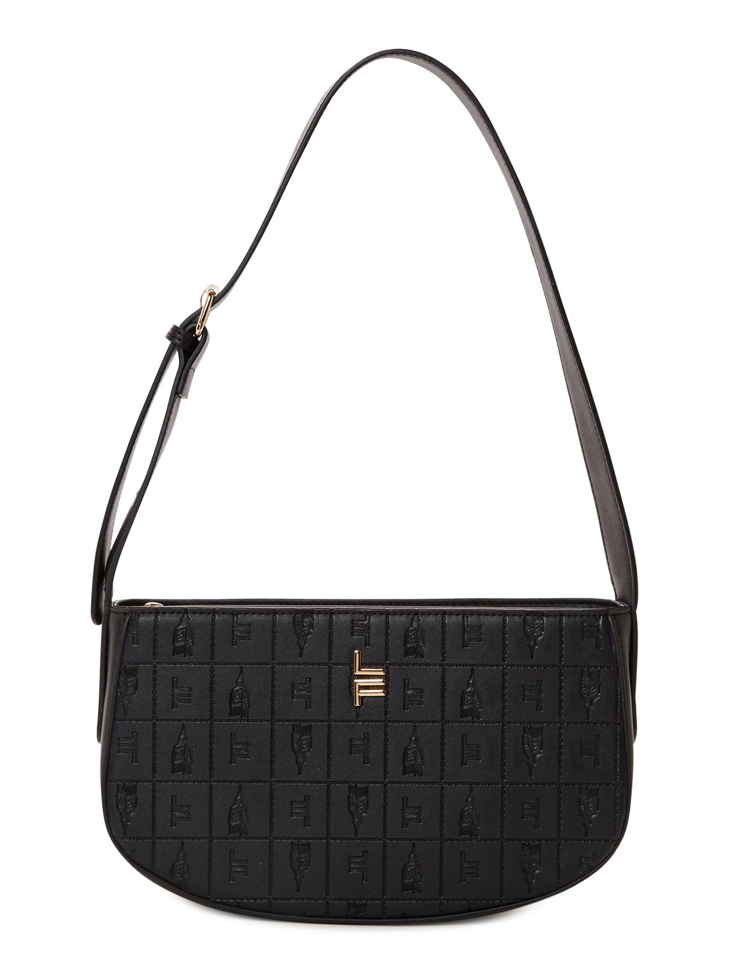 London Fog Women's Mia Signature Shoulder Bag Black | Walmart (US)