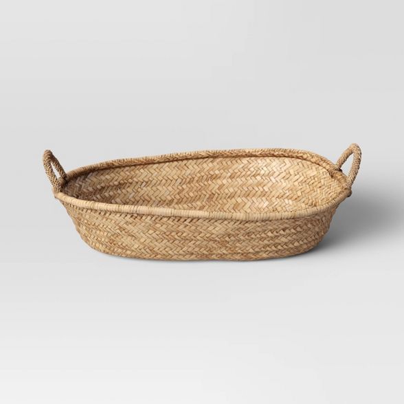 15" x 5" Decorative Seagrass Woven Tray Natural - Threshold™ | Target