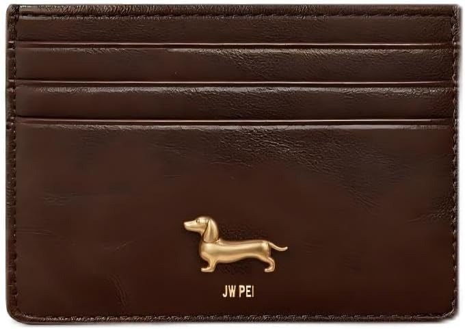 JW PEI Maeve Dachshund Metal Emblem Card Holder - Chocolate | Amazon (US)