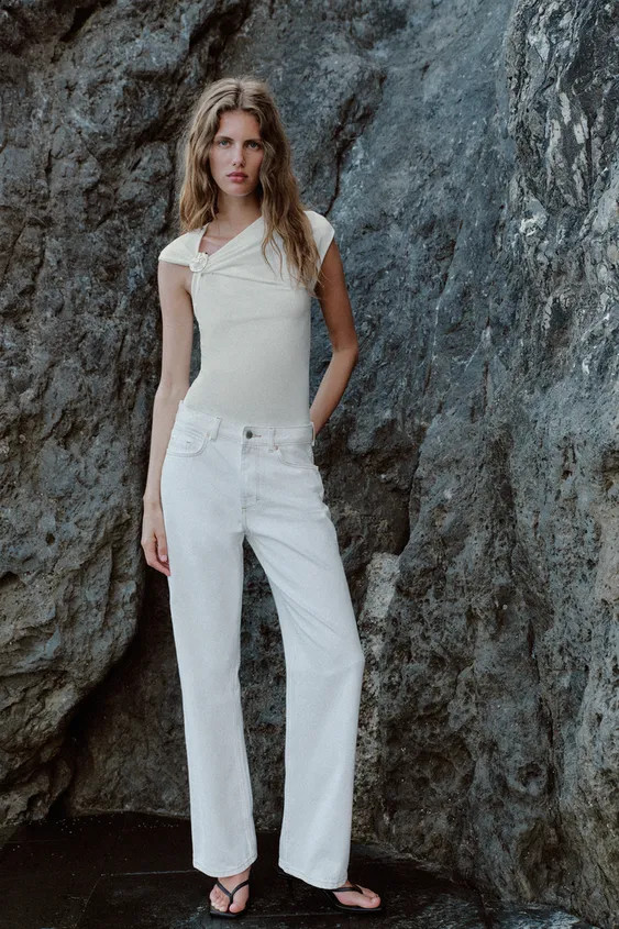 DRAPED TOP WITH METALLIC DETAIL | Zara US