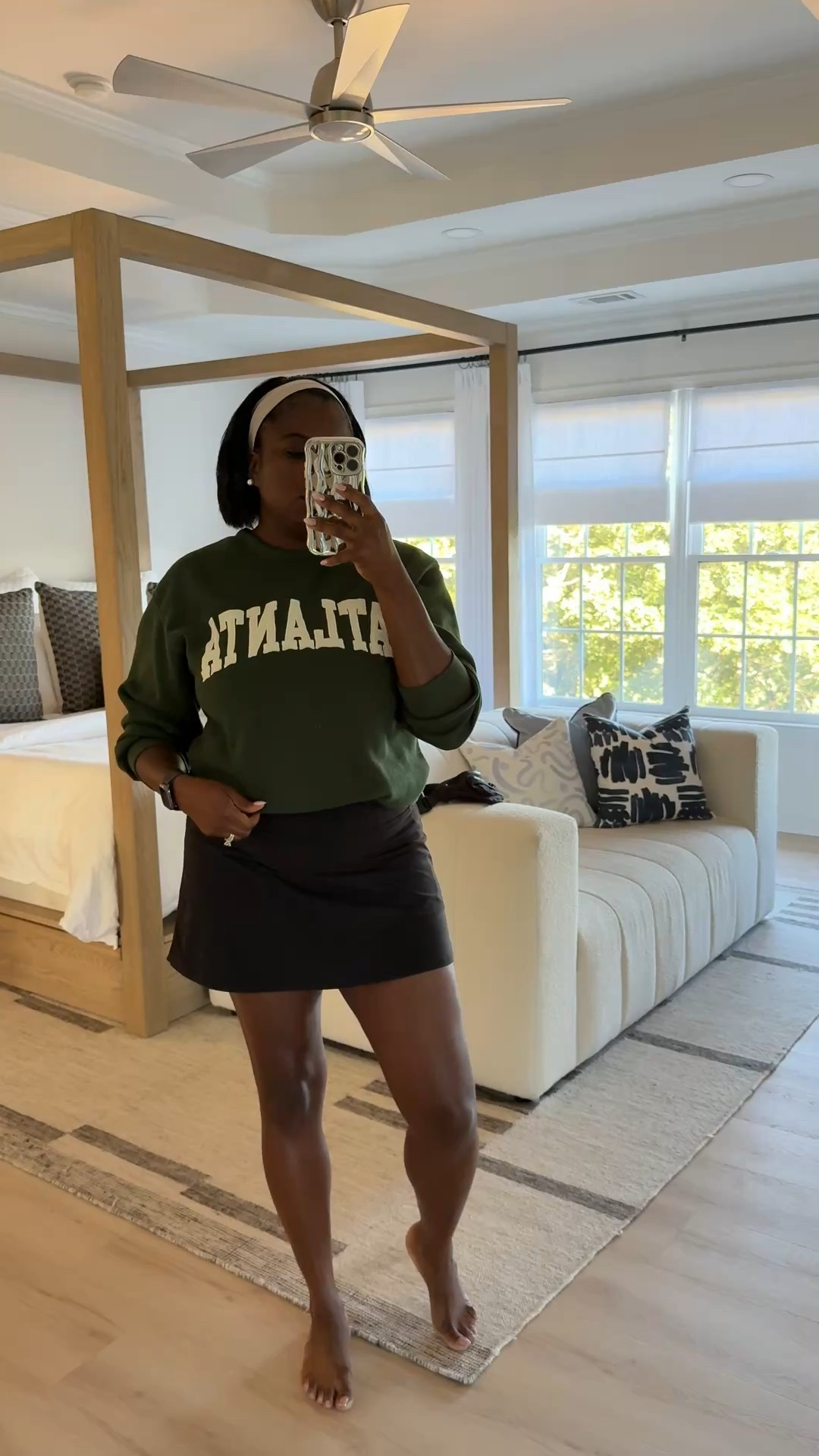 Atlanta sweatshirt and tennis skirt. Perfect on the go mom outfit for the day. Ootd.

#LTKCon #LTKNYFW #LTKFamily