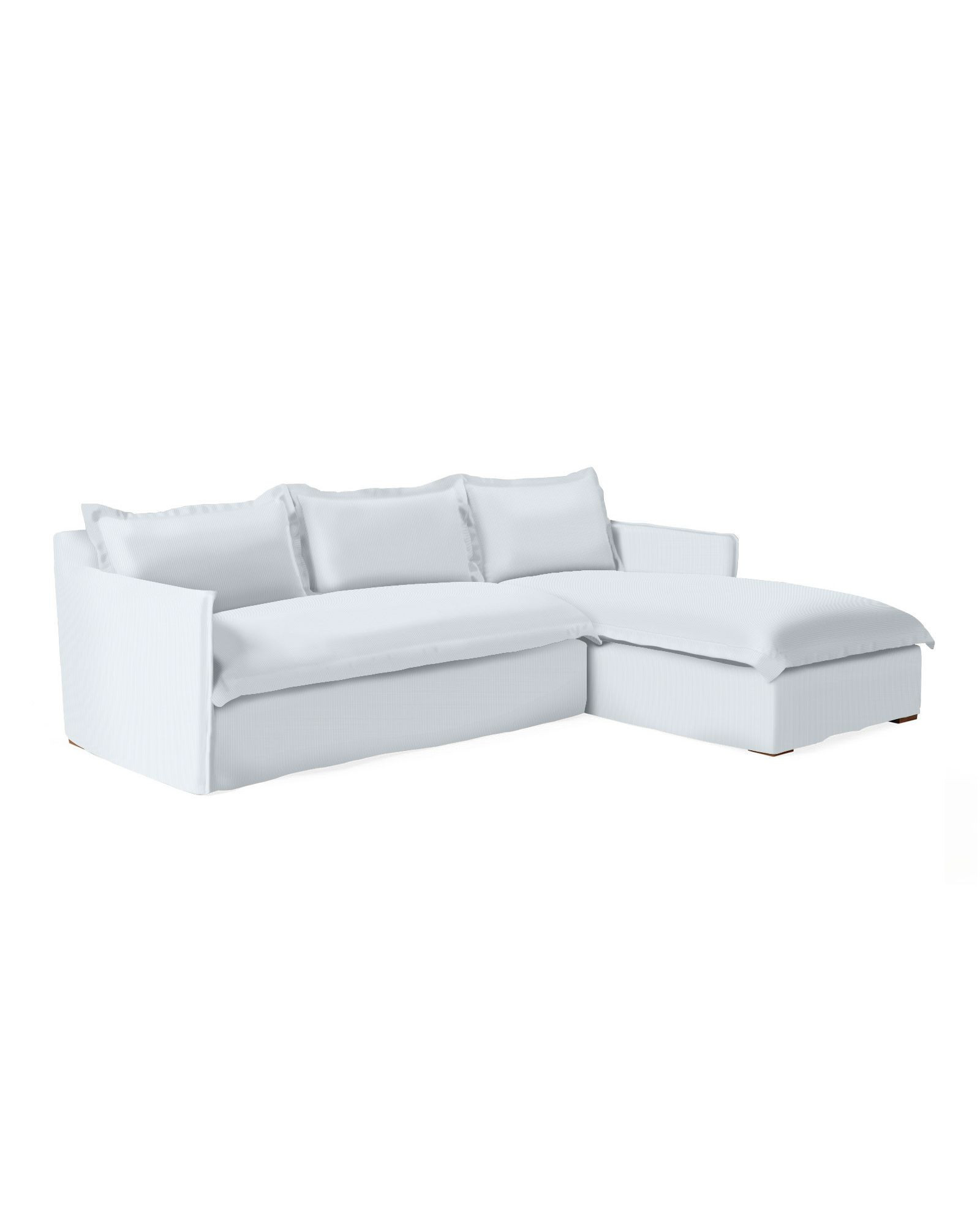 Beach House Slim Arm Chaise Sectional - Right-Facing | Serena and Lily