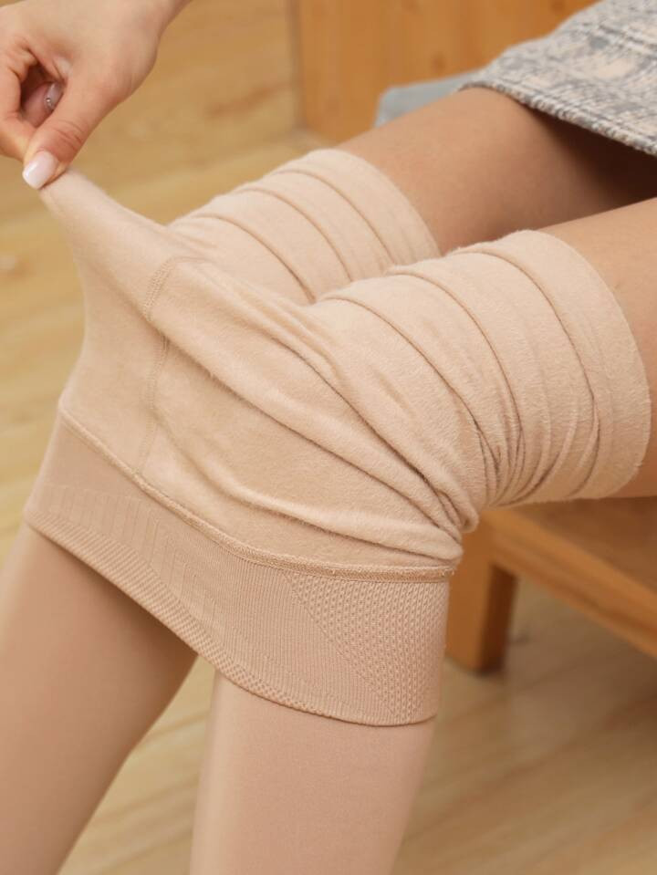 1pair 600D Solid Plush Lined Tights4.83(1000+) | SHEIN