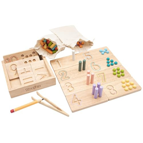 Twefex Montessori Counting Toys for Toddlers | 3 in 1 Wooden Peg Board and Montessori Counting Beads Math Toys for Kids Age 3 4 5 | Toddler Wooden Number Learning Montessori Toys | Amazon (US)