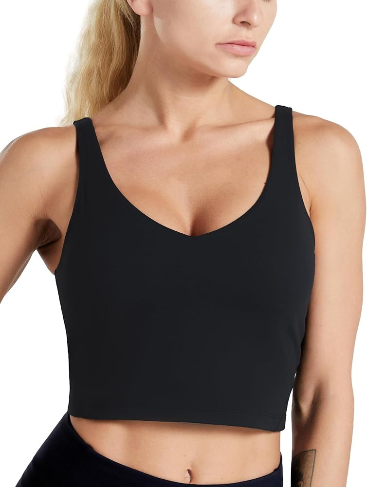 Dragon Fit Sports Bra for Women Longline Padded Bra Yoga Crop Tank Tops Fitness Workout Running T... | Amazon (US)