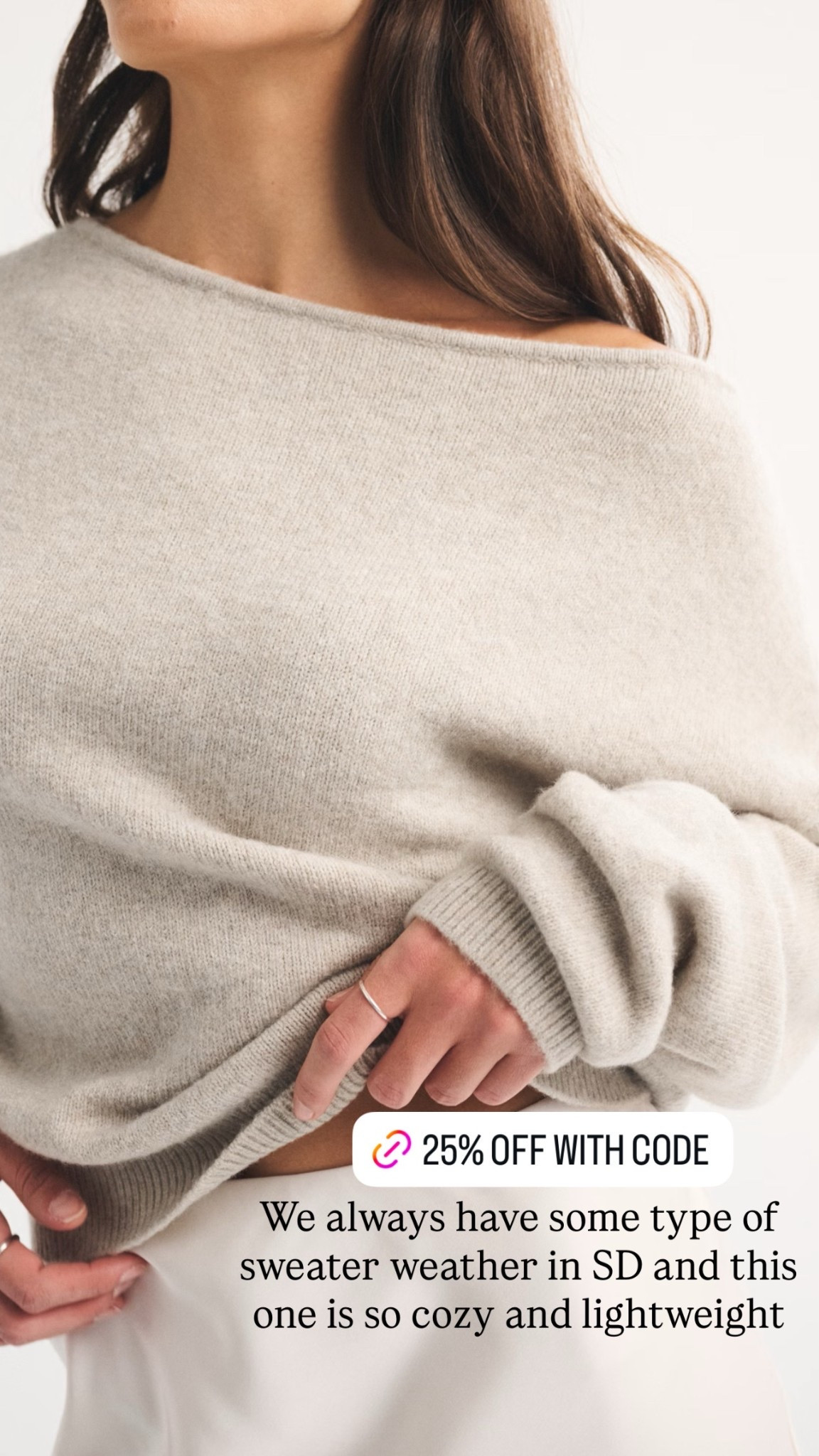 We always have some type of sweater weather in SD and this one is so cozy and lightweight. Use code AFLTK for 25% off❗️

#LTKSpringSale #LTKootd