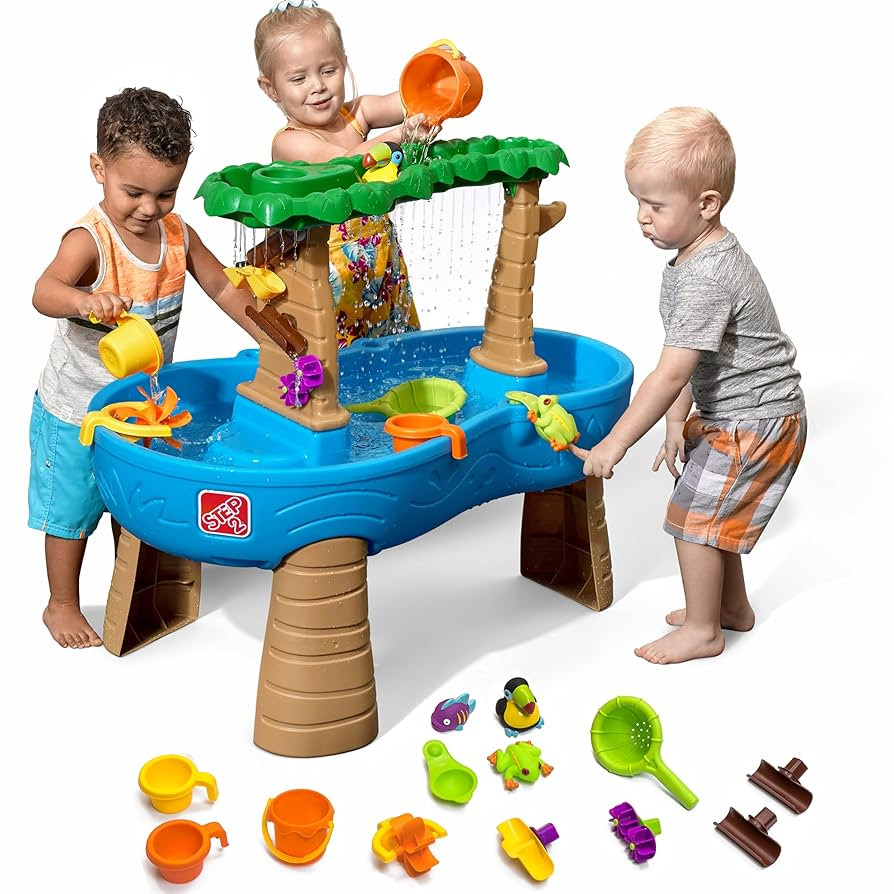 Step2 Tropical Rainforest Water Table, Kids Water and Sand Activity Sensory Playset, Summer Outdo... | Amazon (US)