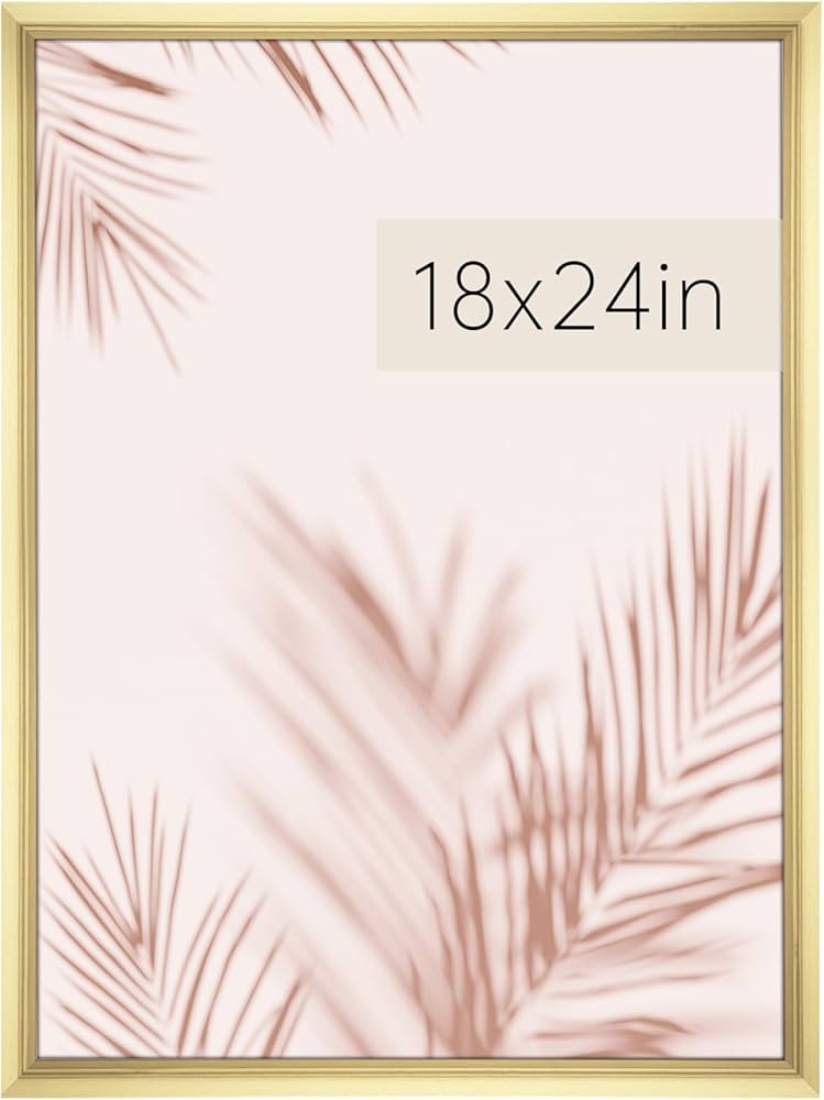 18x24 Picture Frame, Gold Poster Frame, Home Decor Natural Gallery Frame, Horizontal or Vertical ... | Amazon (US)