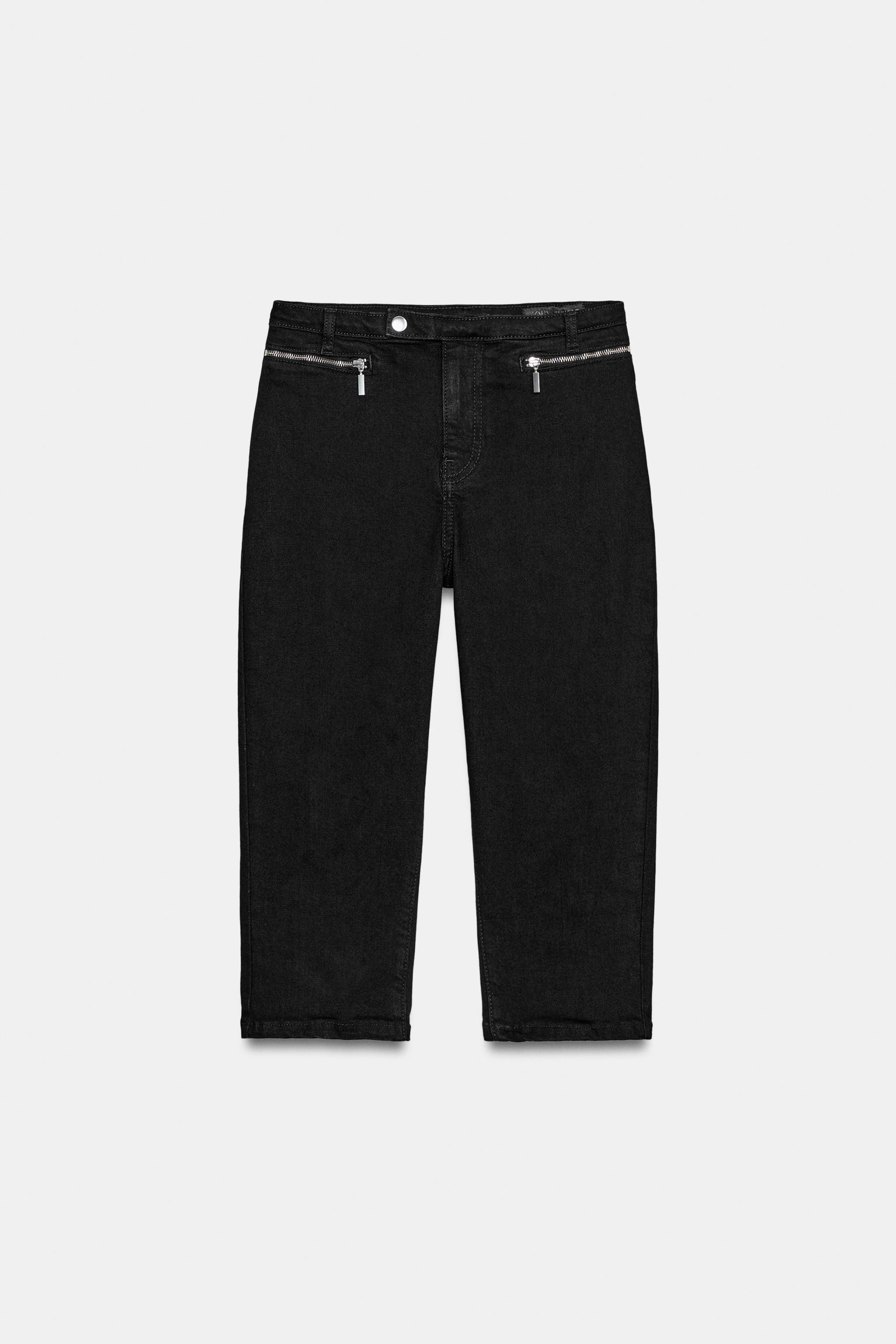 Z1975 MID-RISE ZIPPER CAPRI JEANS | Zara US