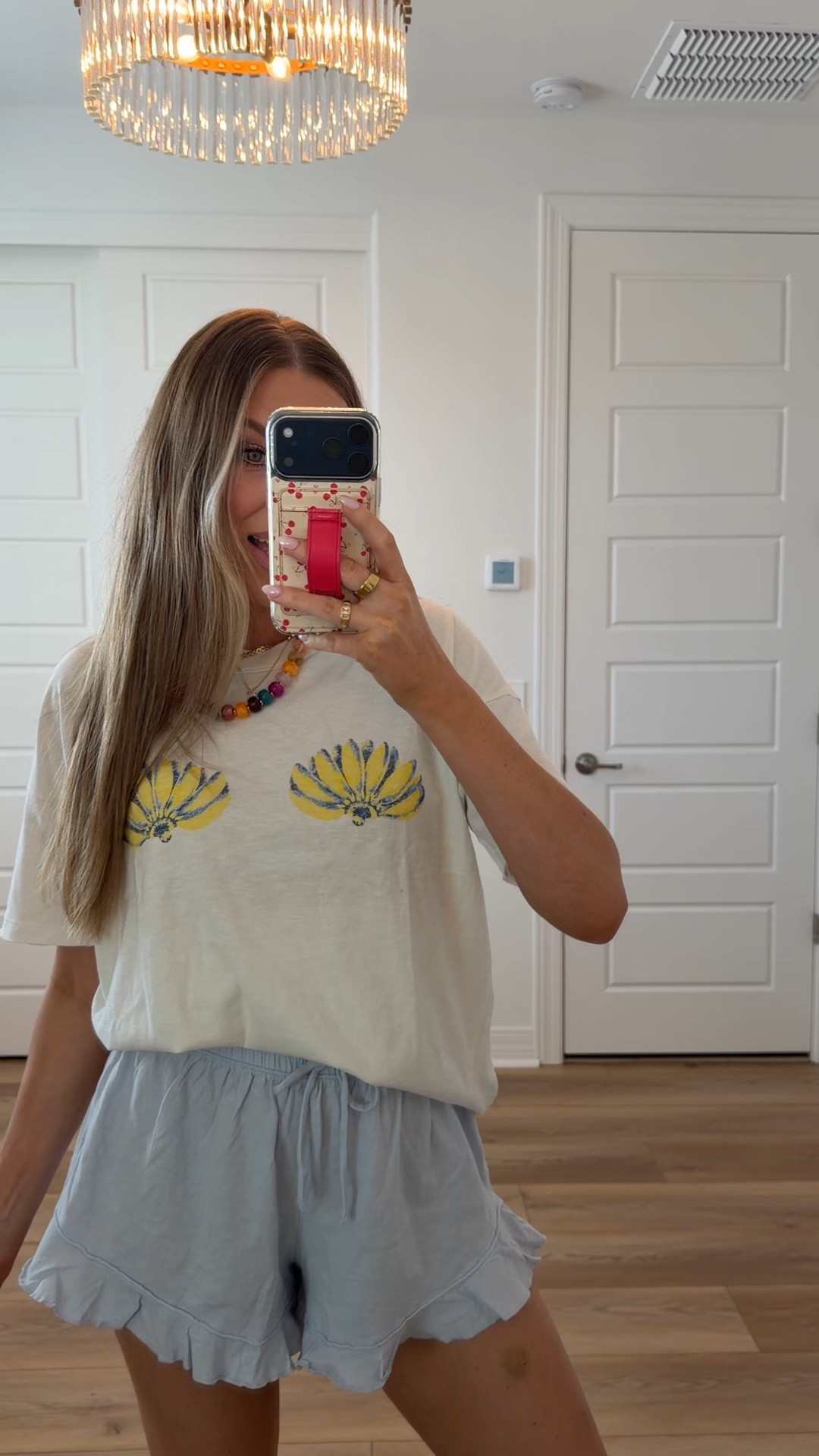 Cute and comfy outfit! Wearing an XS top & small shorts @Aerie 