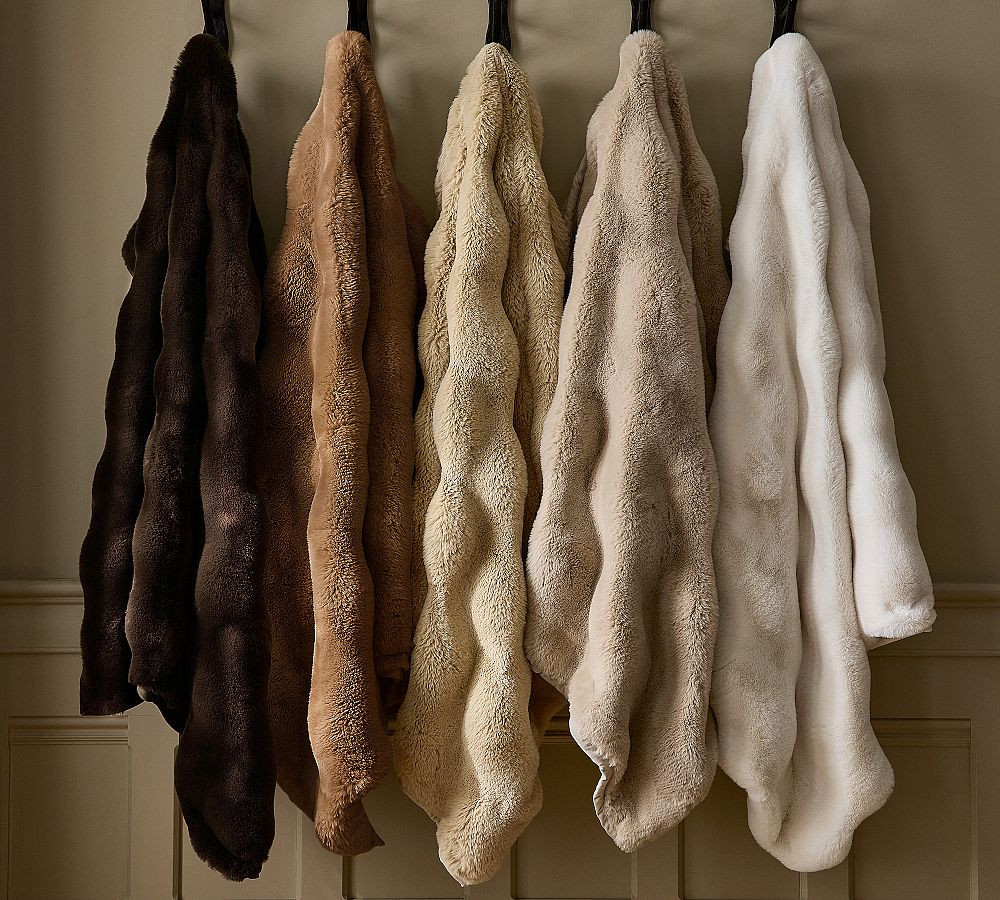 Cascade Faux Fur Throw | Pottery Barn (US)
