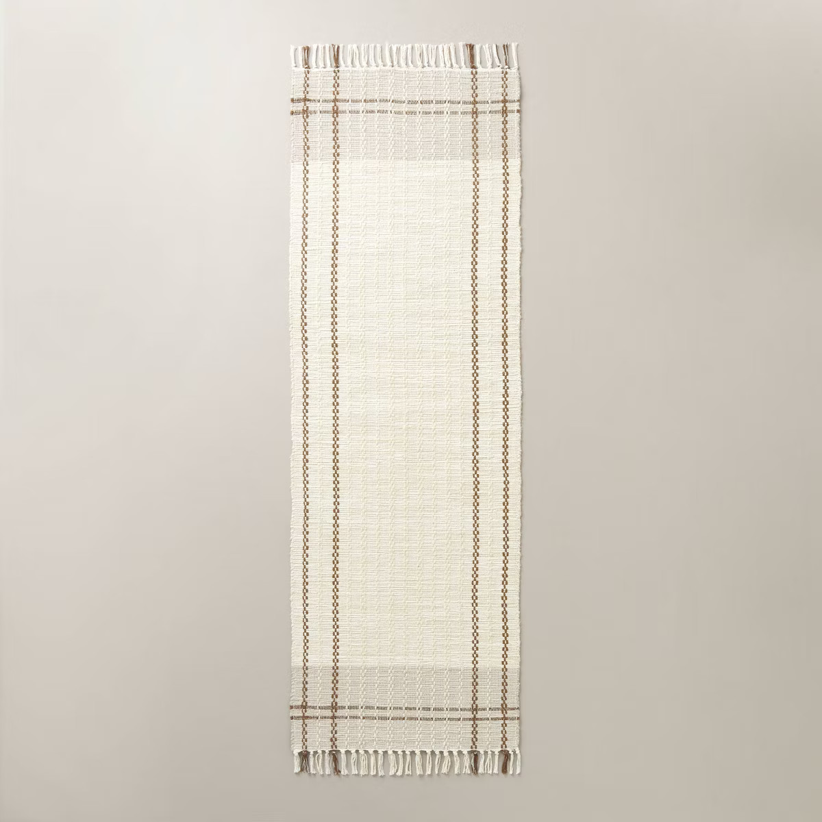 Neutral Color Block Plaid Handmade Woven Area Rug Tan/Cream/Cocoa - Hearth & Hand™ with Magnoli... | Target