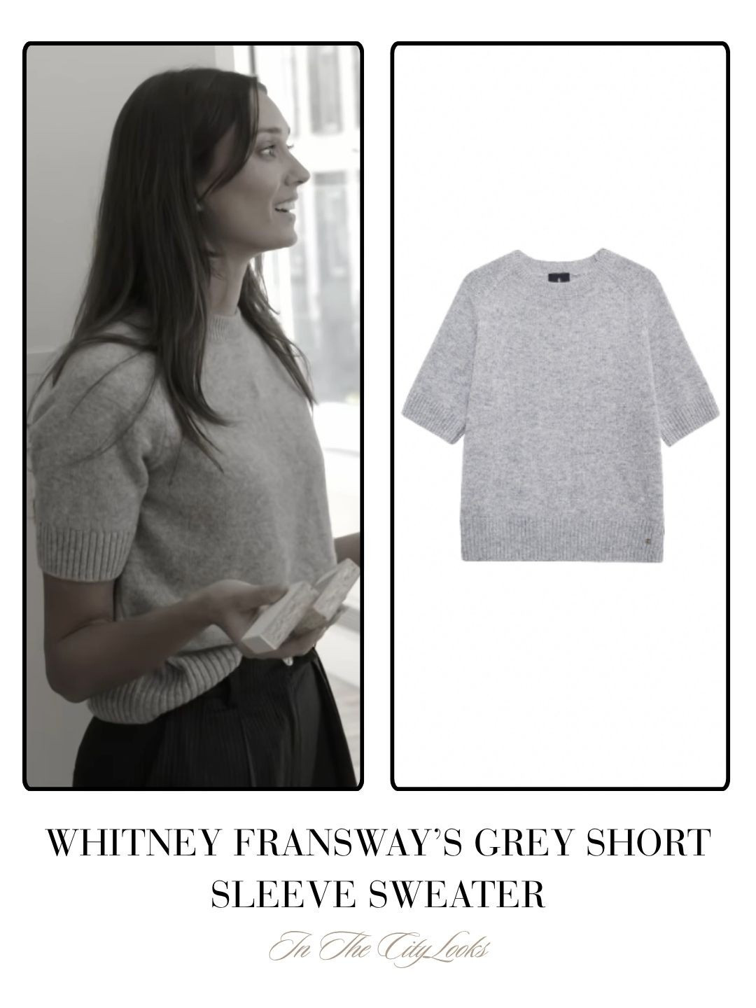 Whitney Fransway’s Grey Short Sleeve Sweater