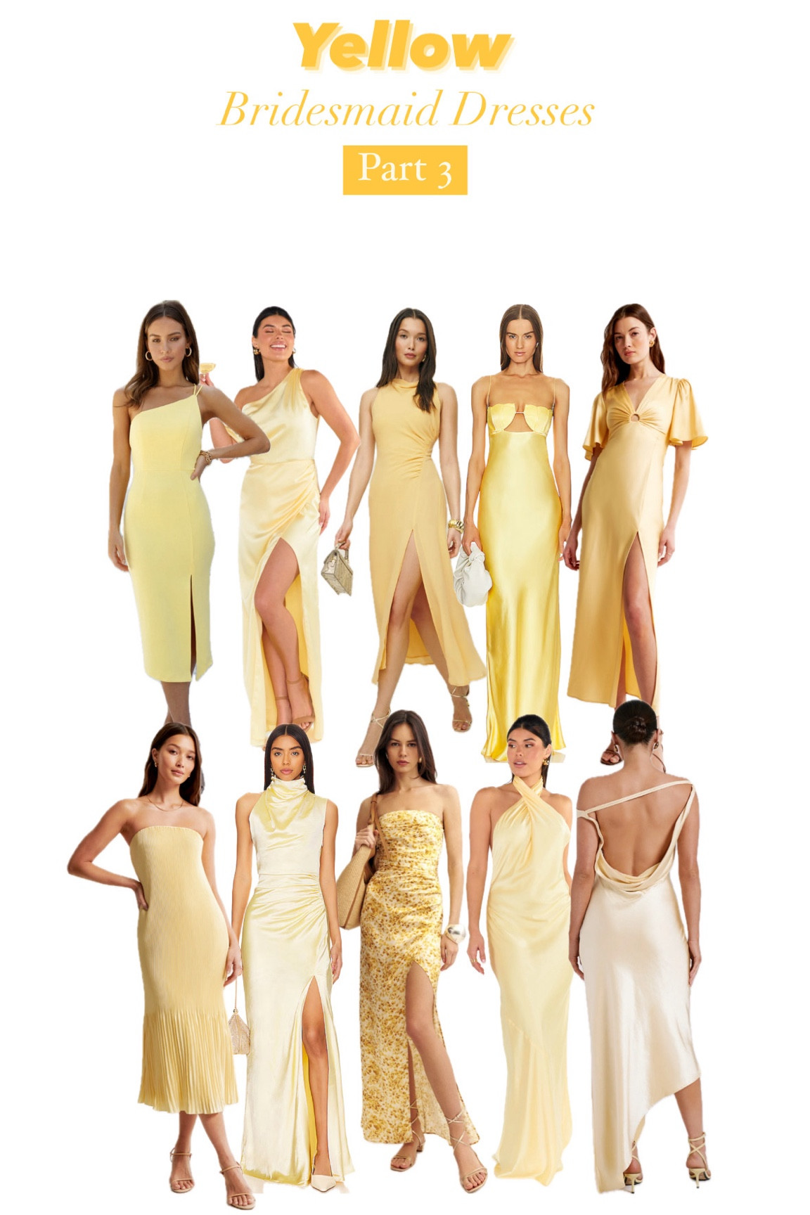 Yellow Mismatch Bridesmaid Dress Inspiration Part 3

Yellow, Pale yellow, mismatch bridesmaid, butter yellow, spring wedding, summer wedding, wedding guest, how to loose a guy in 10 days 

#LTKSeasonal #LTKParties #LTKWedding