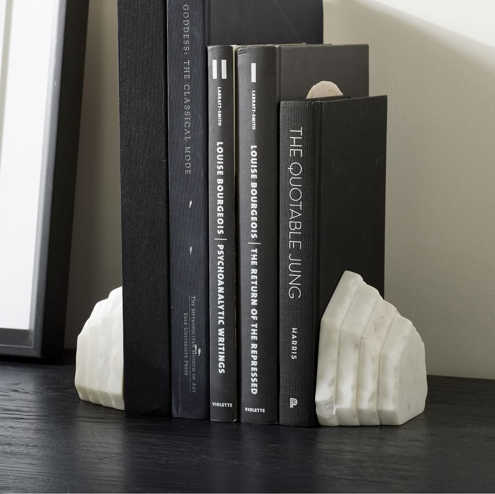 Marble Faceted Bookends | West Elm (US)