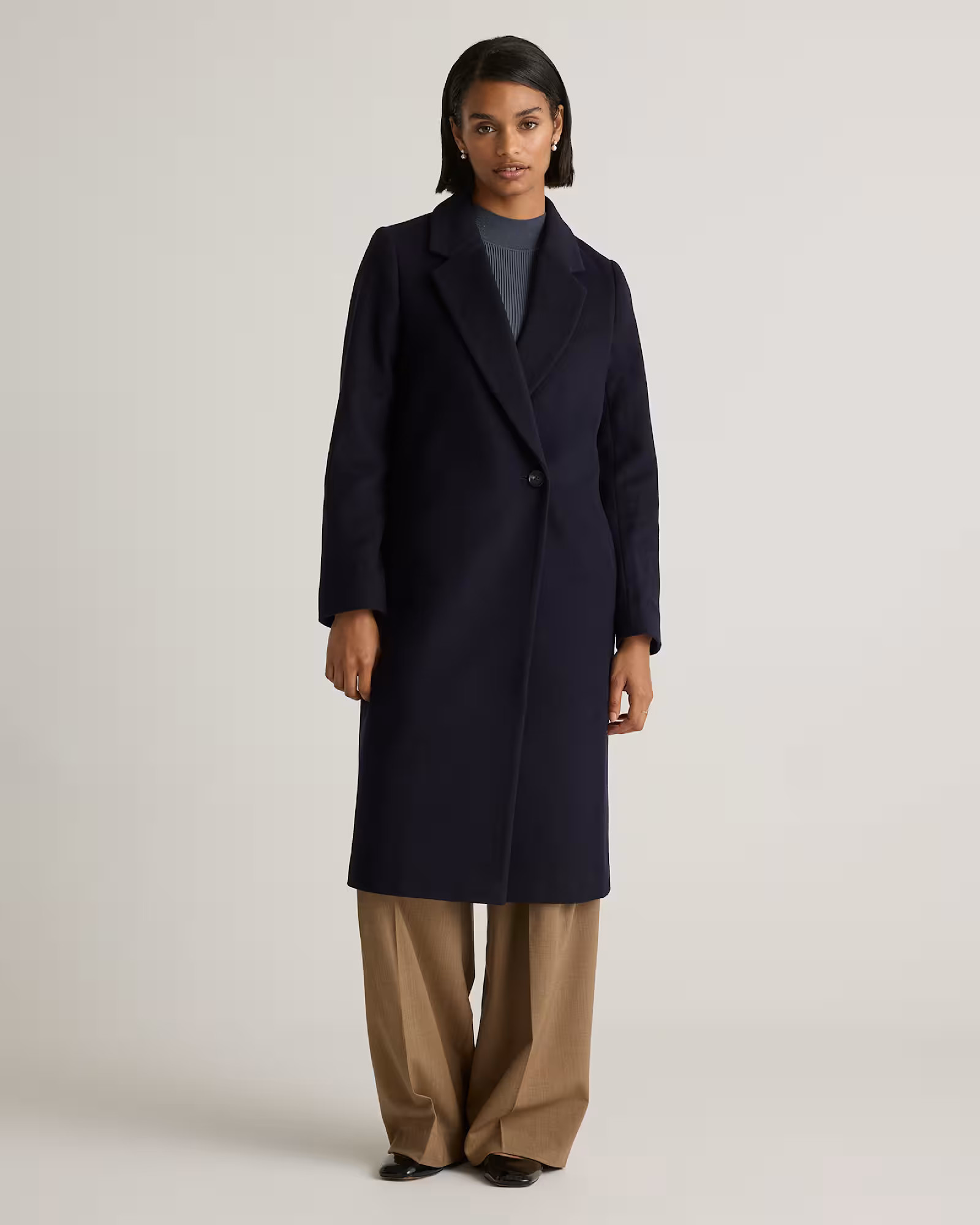 Italian Wool Classic Single-Breasted Coat | Quince