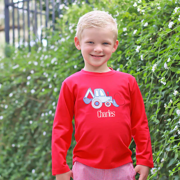 Valentine Loader Long Sleeve Red Shirt | Classic Whimsy