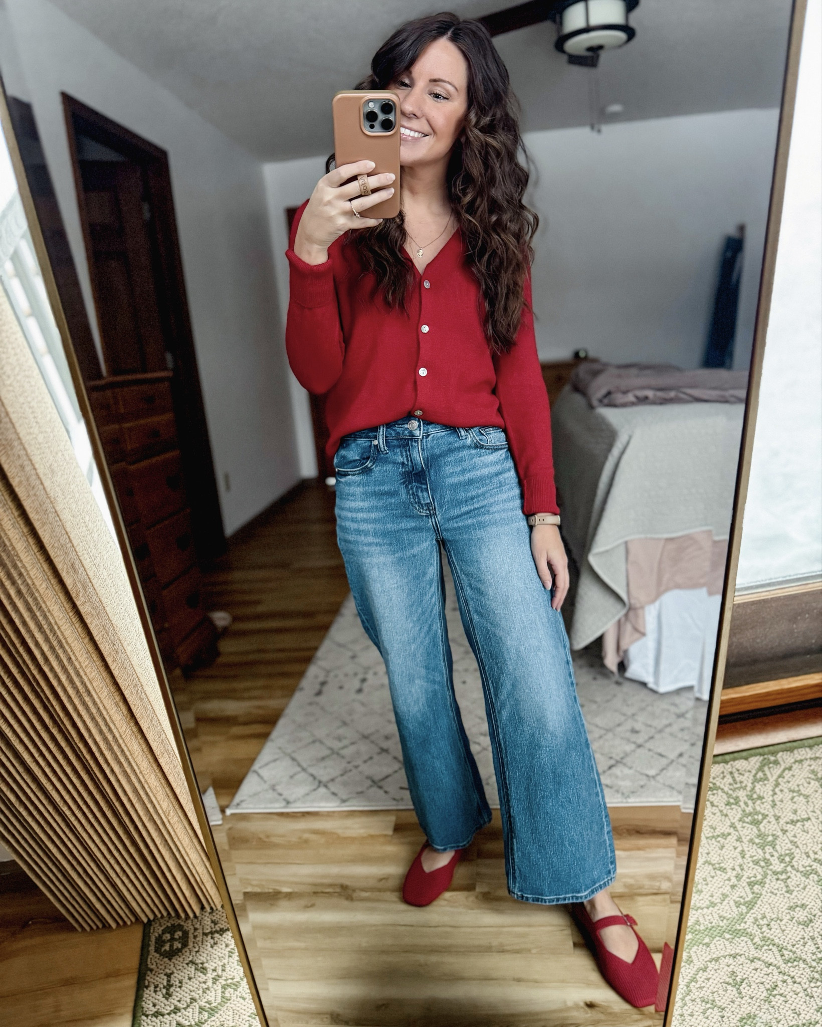 Wearing xs in my cardigan (also linked similar more affordable ones), size 24 in a 26” inseam in my jeans and size 6.5 in my shoes (also linked similar ones). 

#LTKFindsUnder100 #LTKSeasonal #LTKHoliday