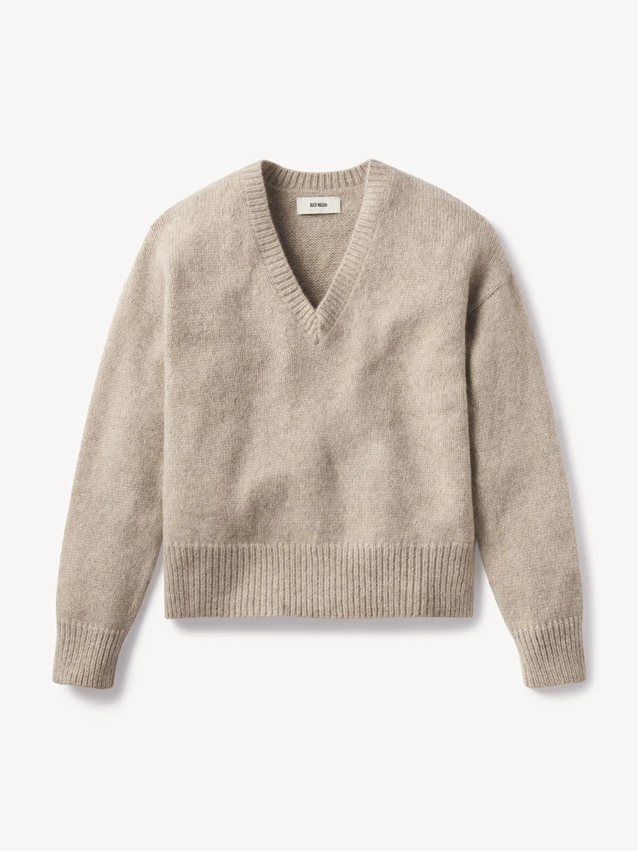 Oatmeal Highland Alpaca V-Neck - Buck Mason- Modern American Classics | Buck Mason