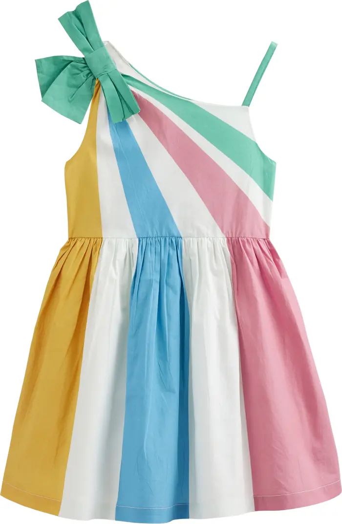 Kids' One Shoulder Tie Cotton Dress | Nordstrom