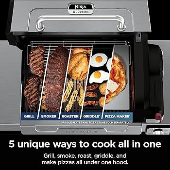 Ninja FlexFlame, Grill and Smoker, Electric and Propane Grill, Roaster, BBQ Grill, 5-in-1 Cooking... | Amazon (US)