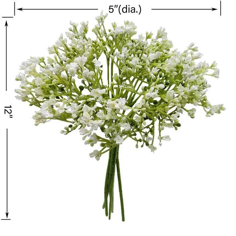 Mainstays 12 inch Artificial Baby's Breath Flower Pick, White Color. Indoor Use. - Walmart.com | Walmart (US)