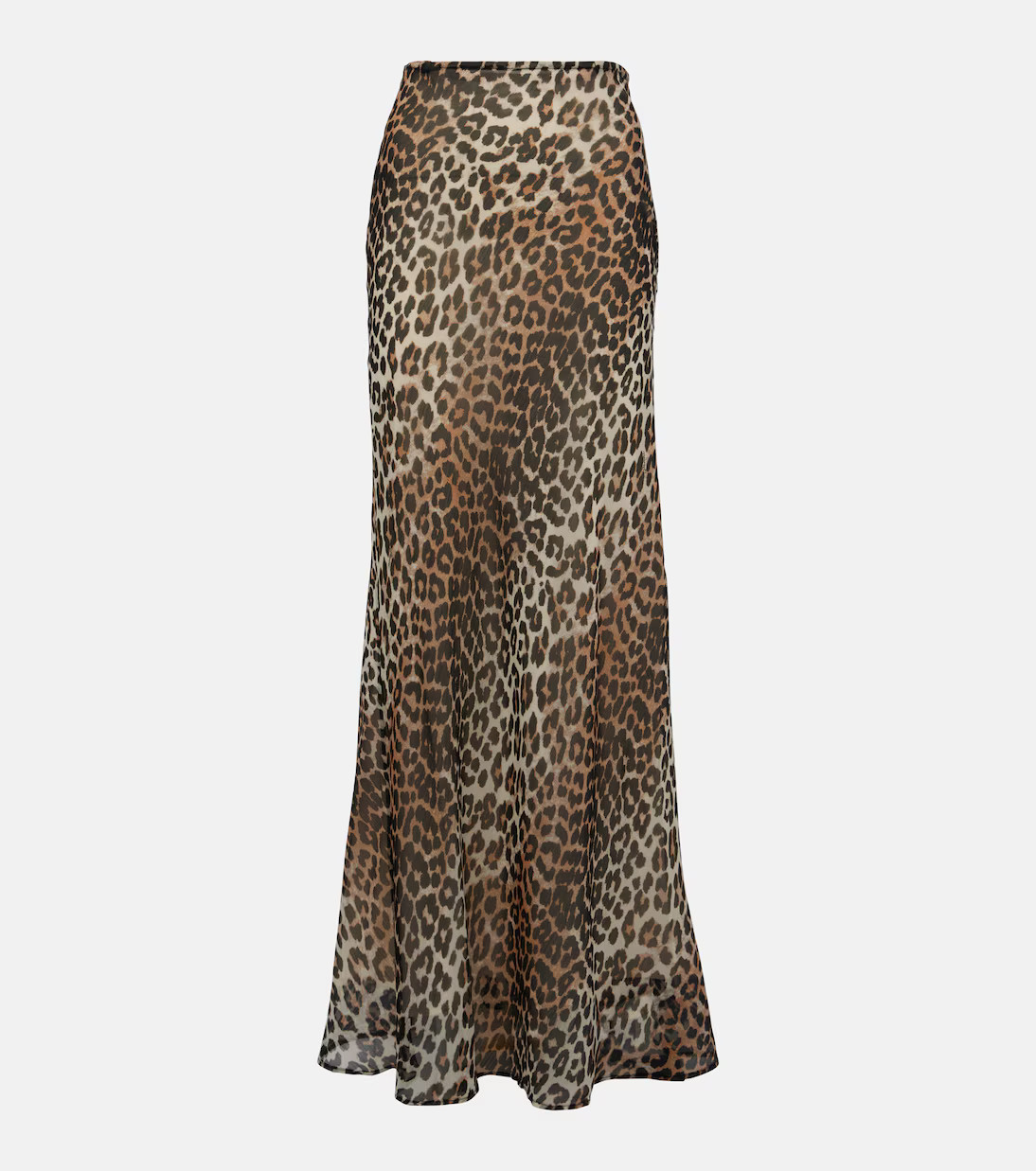 Leopard-print chiffon maxi skirt | Mytheresa (UK)