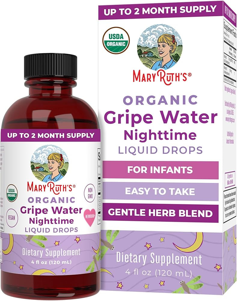 USDA Organic Nighttime Gripe Water for Babies by MaryRuth's | Herbal Blend for Little Tummies | B... | Amazon (US)