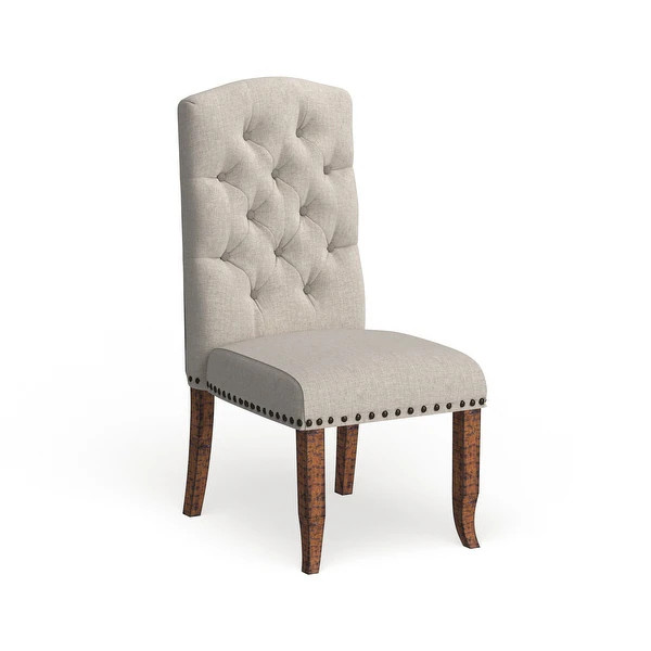 Furniture of America Tufted Upholstered Dining Chairs (Set of 2) - Dark Grey | Bed Bath & Beyond