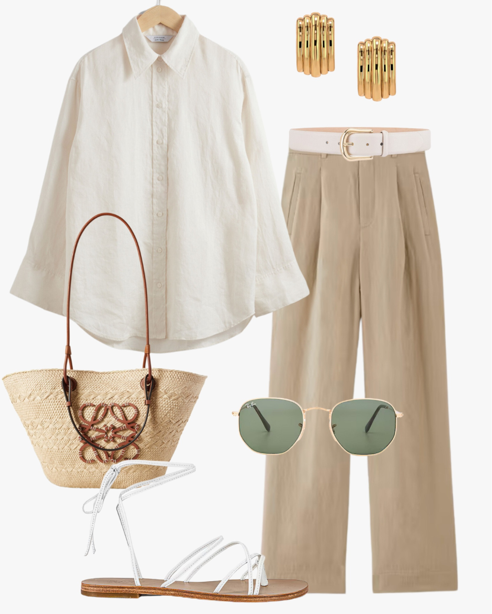 Linen shirt styling, beige linen pants, linen trousers, white sandals, Loewe basket bag

#LTKworkwear #LTKsummer #LTKstyletip