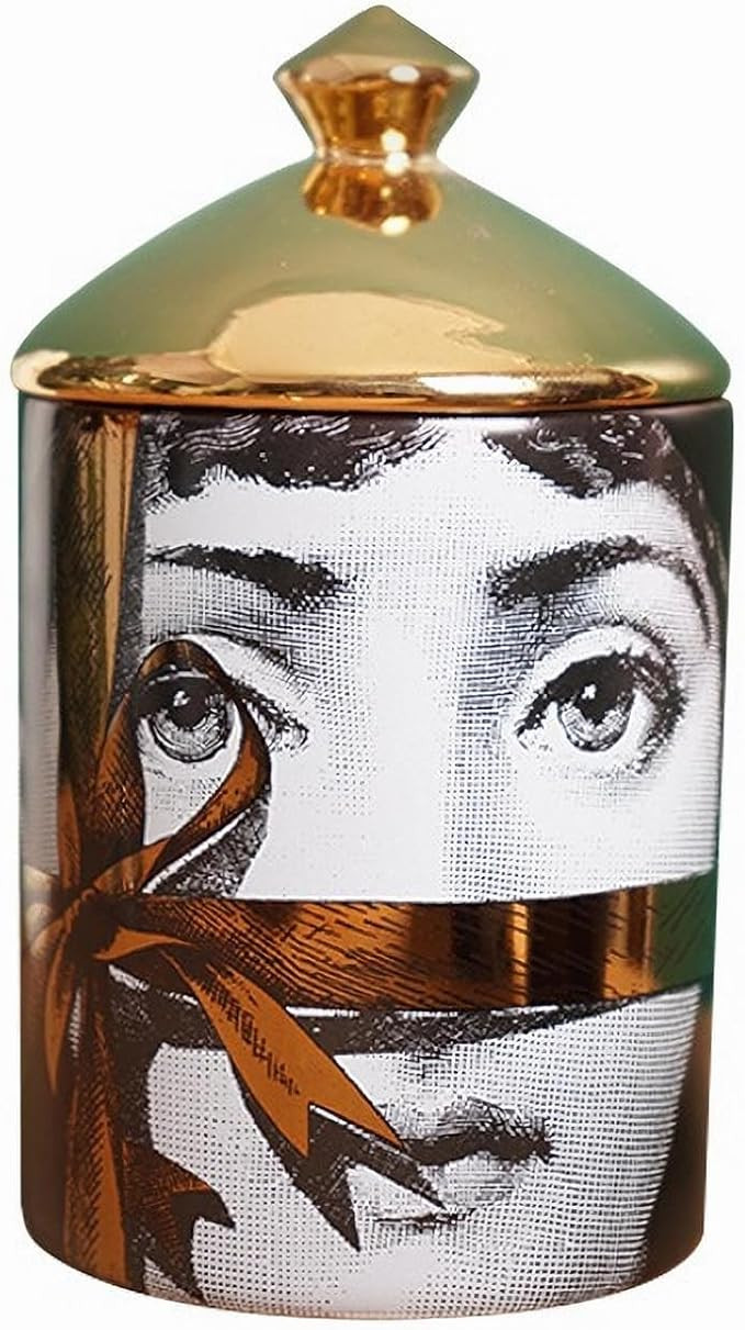 Big Eye Starry Sky Aromatherapy Candle Jar With Lid Ceramic Makecup Cotton Swab Holder Home Deocr... | Amazon (US)