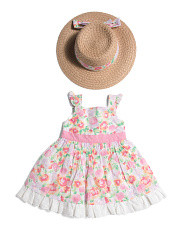 Girls Floral Dress With Hat | Marshalls