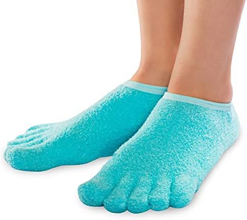 NatraCure 5-Toe Gel Moisturizing Socks (Helps Dry Feet, Cracked Heels, Calluses, Cuticles, Rough Ski | Amazon (US)