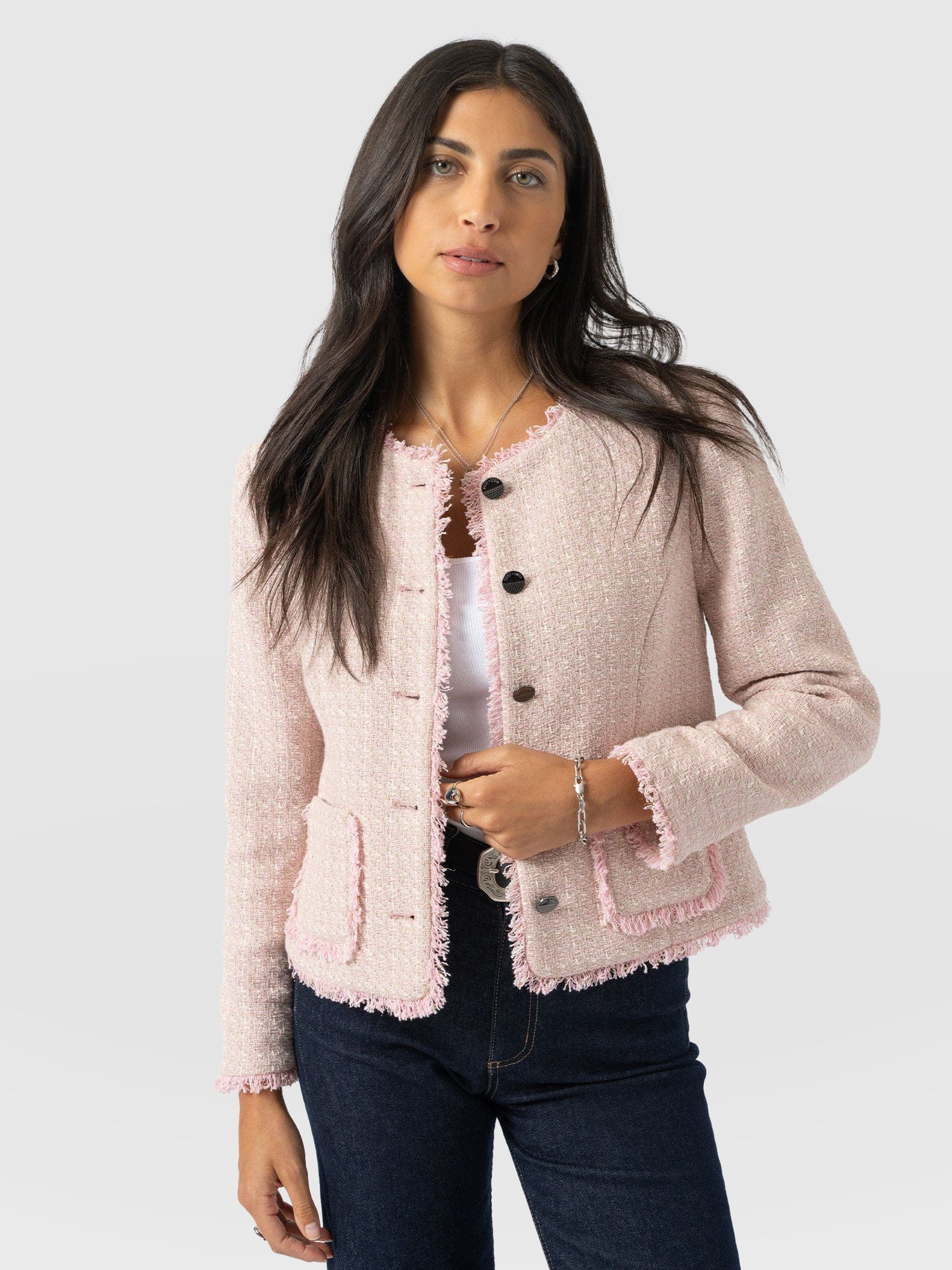 Ashby Jacket - Pale Pink | Saint + Sofia