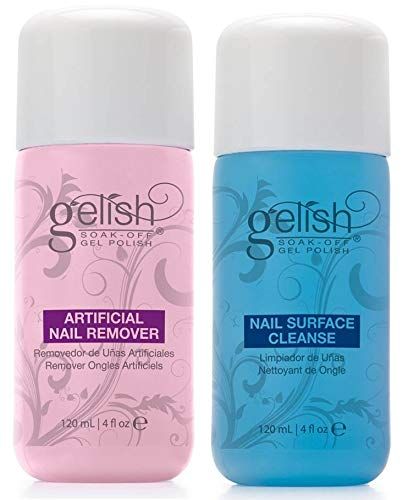 NEW Gelish Soak Off Gel Nail Polish Remover & Cleanser Bottles 120mL (4 fl oz) | Amazon (US)